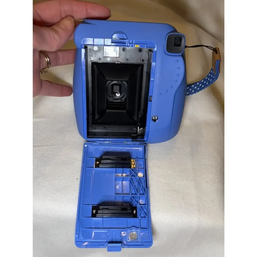 Fujifilm Instax Mini 9 - Cobalt Blue Instant Film Camera With Custom Case